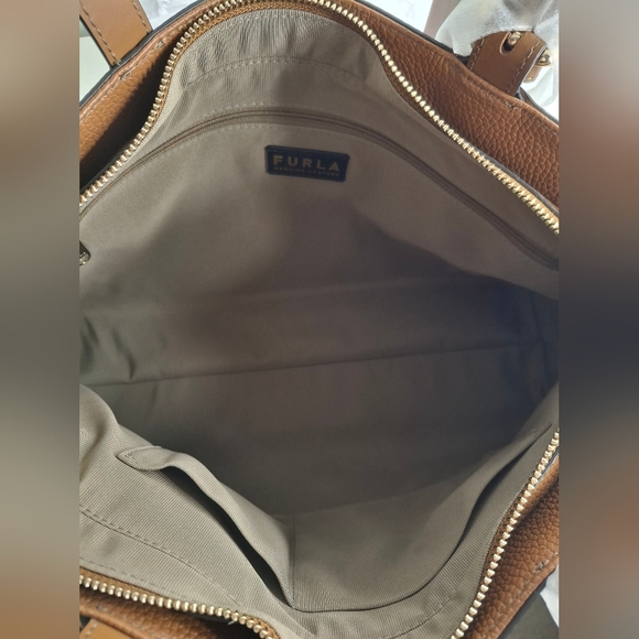 Furla Brown Leather Tote - Picture 6 of 6